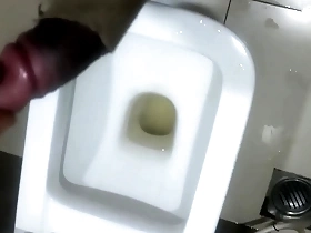 Hot Indian gay guy pleasuring himself in the office bathroom in Bangalore