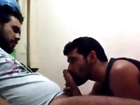 Gay deepthroat competition between Marcos Goiano and Pedro Barbudinho