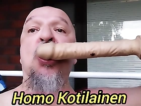 Amateur gay video from Finland with a big dick scene.