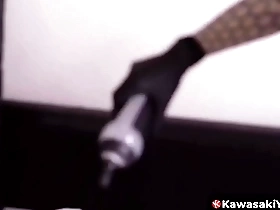 Yoshi Kawasakis hardcore scene with a willing participant and a monster dildo