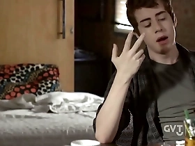 Redhead Felps and friends in a gay gangbang scene in a Brazilian setting.