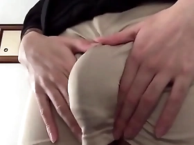 Japanese uncut cock jerk off and cum