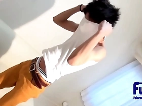 A young Asian man tries out gay sex for the first time.