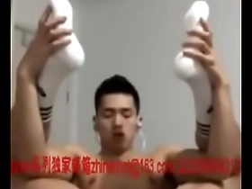 Gay Asian video with hot boy cumming on cam
