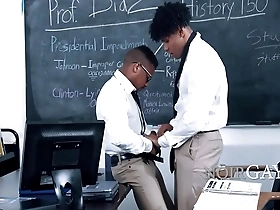 Black nerds try out gay sex