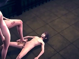 Japanese sissy Venti gets a mouthful of cock in this hot gay hentai