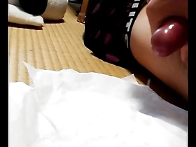 Solo Japanese boy’s gay masturbation scene ends with a facial