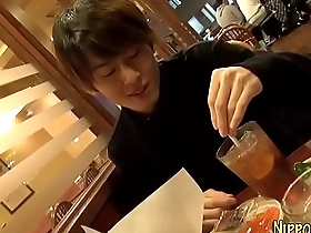 Young Japanese man masturbates with anal toys and cums.