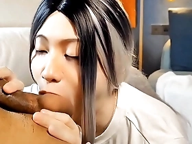 Femboy sissy loves interracial sex with a ball fetish
