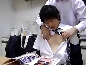 Hot gay sex with a Japanese student and his personal teacher