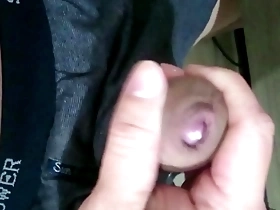 Young Taiwanese boy with a foreskin masturbates.