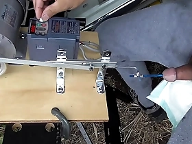 Kinky solo pleasure with a hi-speed urethral fucking machine