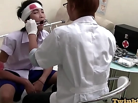 Gay pissing and ass fucking with a professional doctor in an office setting.