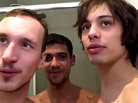 Young and straight gay men engage in anal sex and orgy.