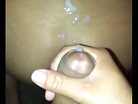 Cum on Asian gay man’s ass