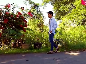 I enjoy a stroll at the Beauty Garden to celebrate my award.