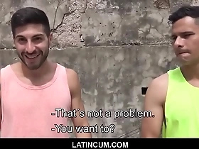 Straight Latino boy and gay best friend have bareback sex for money on LatinCum.com.