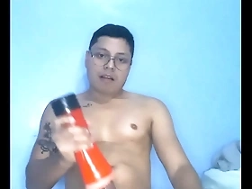 Gay jerk off scene with a big cock
