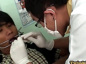 Asian twink gets a medical examination with a hot gay scene with a doctor.