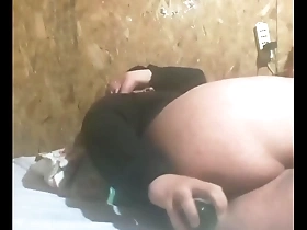 Young gay guy enjoys being anally stimulated with a bottle
