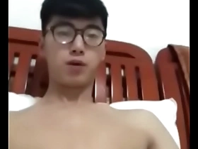 Asian boy gets a facial in this video.