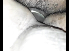 Gay anal sex without the use of a condom.