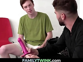 Straight stepfather tempted by gay boy Sebastian Hunt and Chris Damned on FamilyTwink.com
