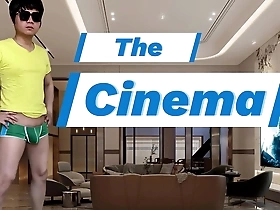Straight guy gets edging and a surprise gay group sex in a secret cinema.
