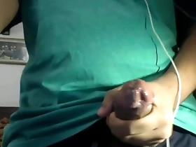 A hot Indian gay masturbates and has a facial.