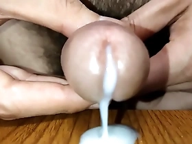 Japanese amateur masturbates and ejaculates.