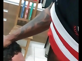 A white twink met a black guy while playing video games and got a blowjob.