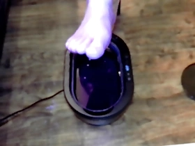 Solo bathroom relaxation with paraffin wax and foot massage