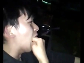 A solo performance of a Japanese boy who masturbates in reverse.