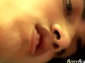 Young and straight gay men engage in anal sex with cum facial finish