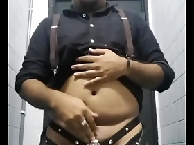Young Asian boy strips and exposes himself.